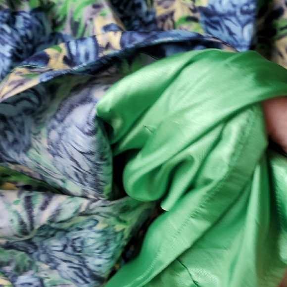 Anthropologie Blue and Green BARASCHI Floral Mini Dress - Picture 11 of 15